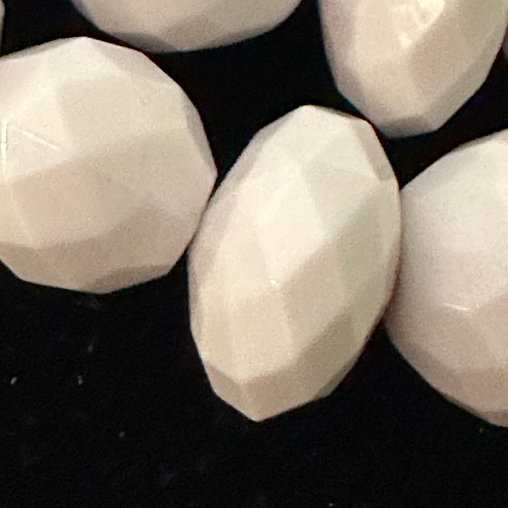 White Faceted Bead Triple Strand Necklace by Sugarfix - Picture 6 of 8